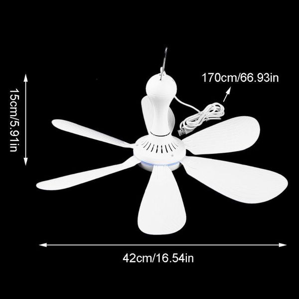

silent 6-blade usb powered ceiling fan with remote control# no remote control timing 4-speed hanging fan for camping bed dormito