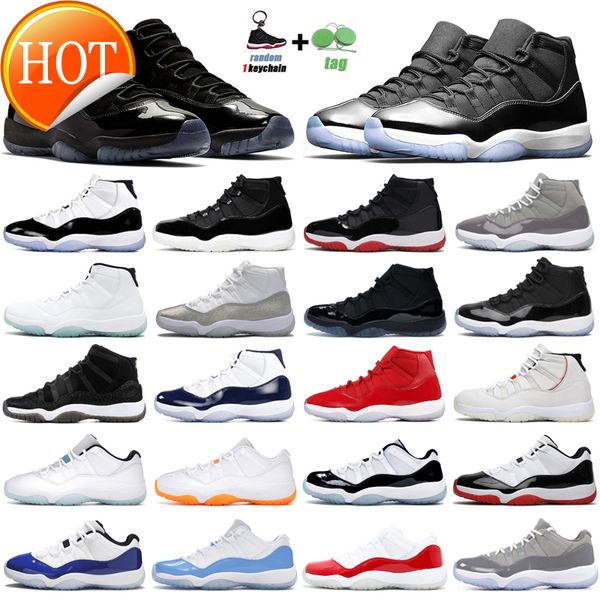 

11 basketball shoes 11s jubilee 25th anniversary bred concord 45 prom night legend blue metallic silver mens, Black