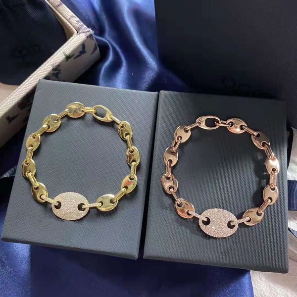 

designer jewelry pig nose sailor ring bracelet female design light luxury new 520 gift for girlfriend, Black
