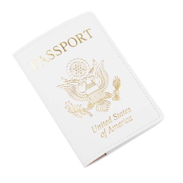 

card holders 50ld portable usa travel passport holder pu leather id cover case protector, Brown;gray