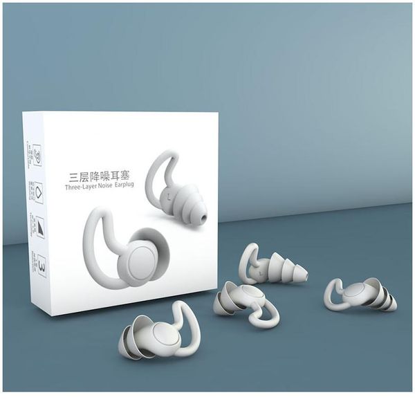 

1 pair earplugs protective ear plugs soft sile waterproof anti-noise earphones protector for travel sleep and jllink