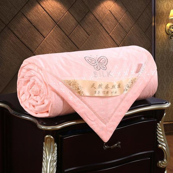 

comforters & sets 2021 mulberry silk quilt summer jacquard duvets four seasons keep warm 100% cotton cover king queen