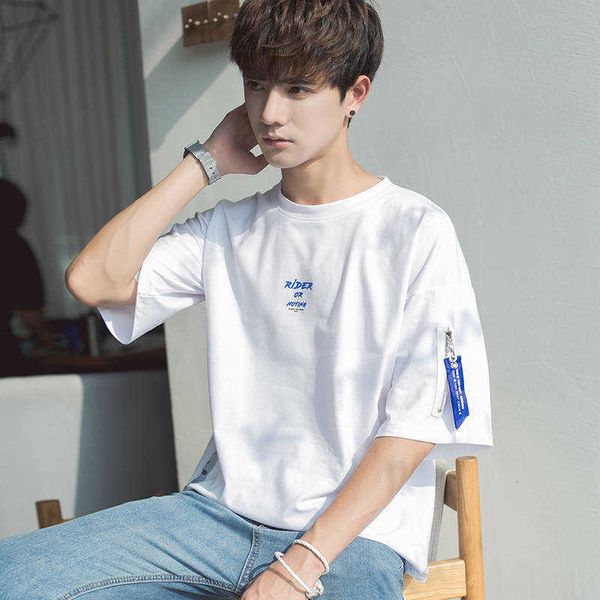 

men's t-shirts novo estilo moda qualidade dos homens camisa de manga curta wvnv, White;black