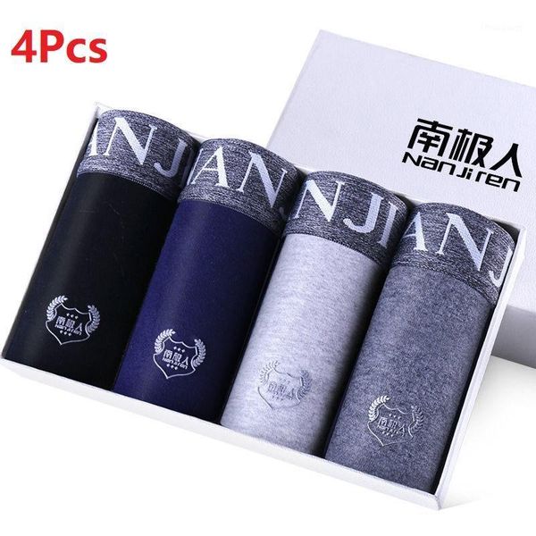 

underpants 4pcs/lot man underwear pure cotton men's shorts breathable sweat-absorbent boxer soft and comfortable, Black;white