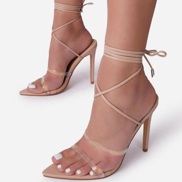 

sandals 2021 cross strap one line roman style high heels, Black