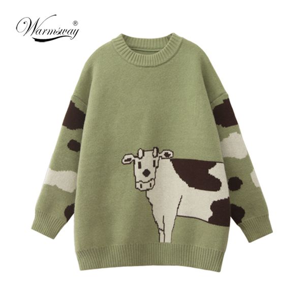 

women thick warm sweaters student jumper knitted pullovers female drop shoulder sweet funny sweater c-302, White;black