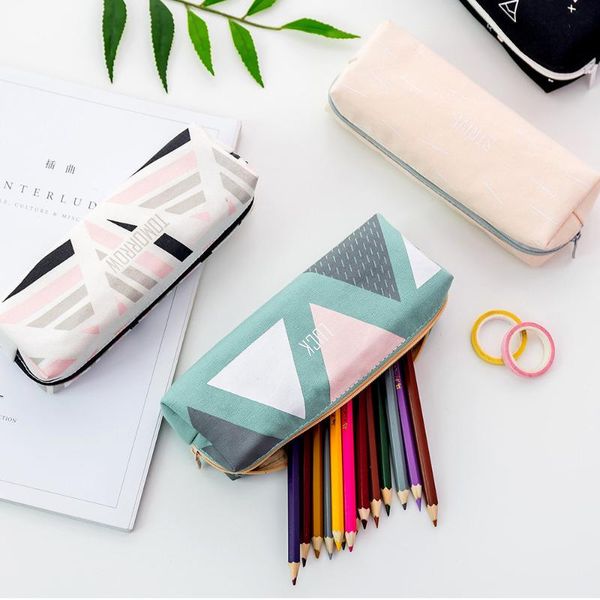 

pencil bags simple portable pen case cosmetic makeup delicacy bag storage pouch purse students school supplies office & stationery
