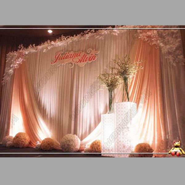 

party decoration 20ft*10ft pink swags wedding backdrop curtain drape event celebration stage background drapes wall 2021