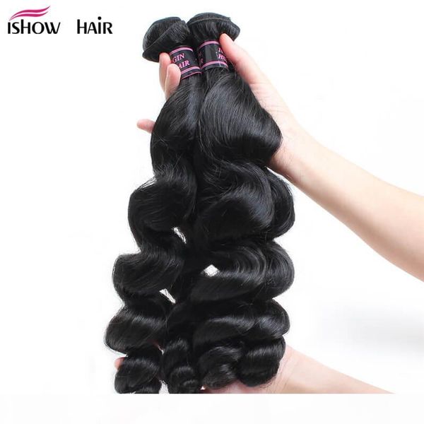

wholesale 8a brazilian hair wefts 5bundles loose wave virgin hair extensions unprocessed peruvian indian malaysian human hair bundles, Black
