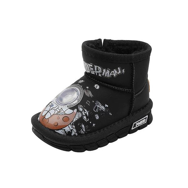 

baby boots kids shoes girls boys short snow boot childrens footwear winter warm children shoe thick b9205, Black;grey