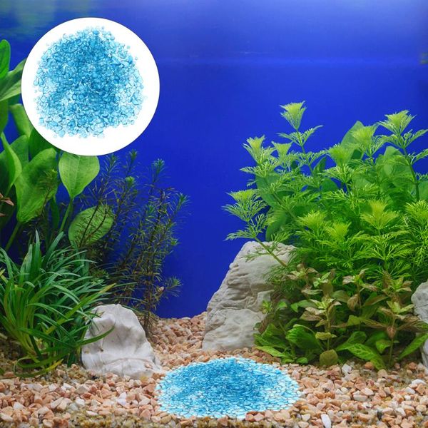 

1 pack of 500g colorful aquarium fish tank stone delicate glass crystal stone