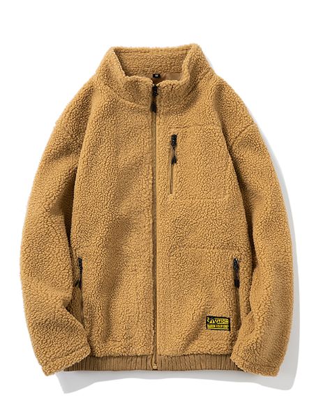 

mens jacket 2020 new khaki thicken long sleeve round collar cotton padded male winter warm coat casual style autumn outwear, Black;brown
