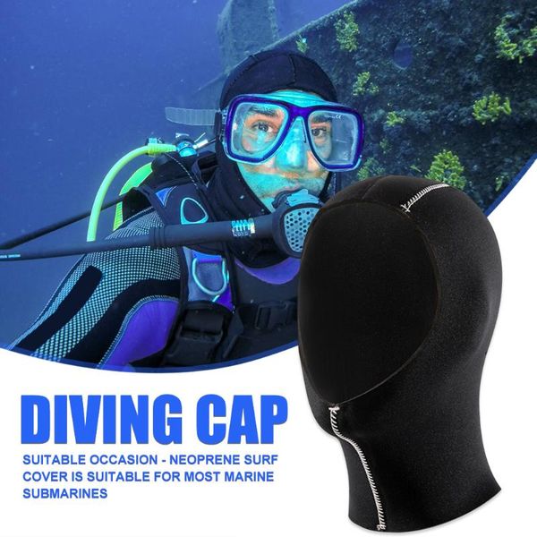 

swimming caps 5mm neoprene scuba diving hood with shoulder snorkeling hat cap winter swim warm head protection spearfishing equipment