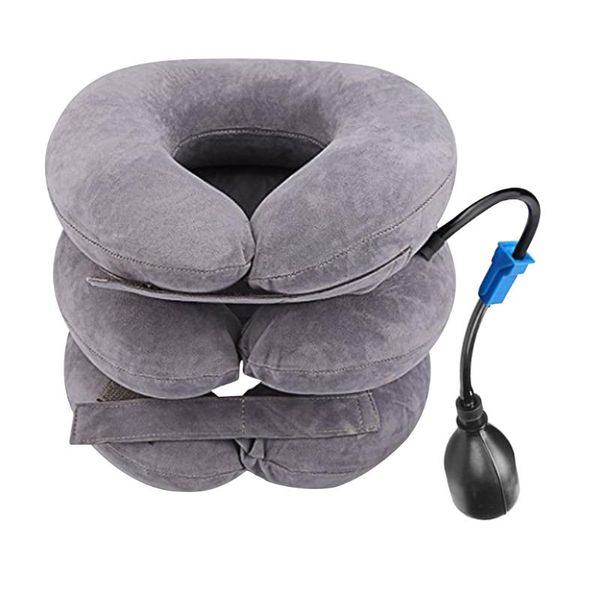 

seat cushions 3-layered air inflatable pillow auto car cushion u neck vertebra shoulder pain relax retractor support massager