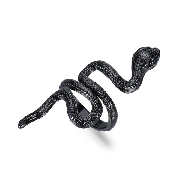 

cluster rings 1pc european personality twining snake opening ring for women punk antique color finger exaggeration men r158-3, Golden;silver