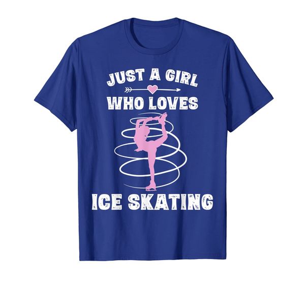 

just a girl who loves ice skating tshirt figure skater gifts, White;black