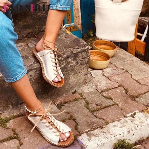 

slippers sarairis solid slio on cross tied open toe women casual leisure fashion retro outdoor ladies shoes, Black
