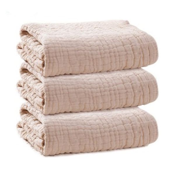 

cospot born blanket bath towel bebes 100% organic cotton 6 layers gauze baby swaddle blankets hold wraps 45 210823