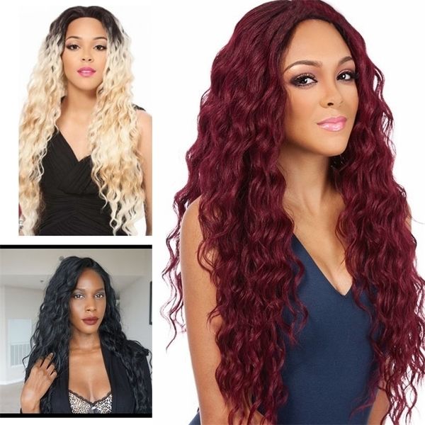 

female xuchang headgear wig chemical fiber high temperature matte silk braid long curly hair, Black