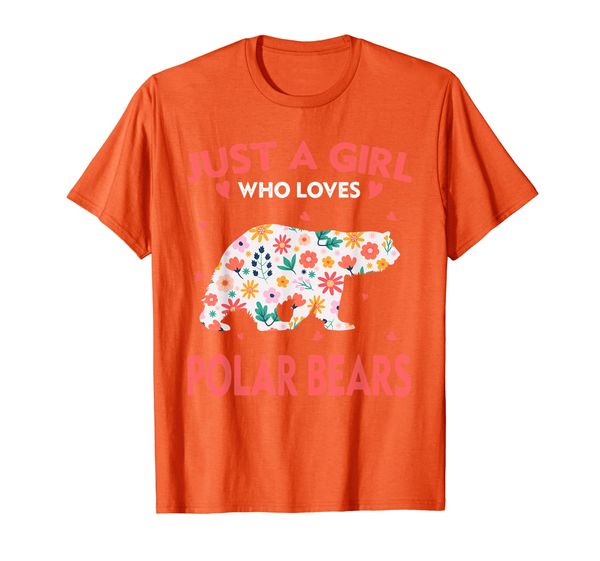 

just a girl who loves polar bears tshirt cute animals lover t-shirt, White;black