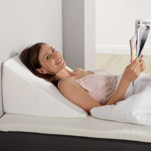 Il cuscino del letto a cuneo aiuta con il reflusso acido del sonno Cuscino di supporto elevato Federa rimovibile Cuscino per le gambe 210611