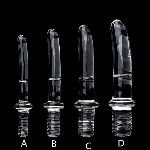 Durchmesser 16/20/25/30 mm großer Glasdildo mit Kristallgriff, realistischer künstlicher Dildo, Analstimulation, Sexspielzeug, Dildo für Frauen, Glas 210629