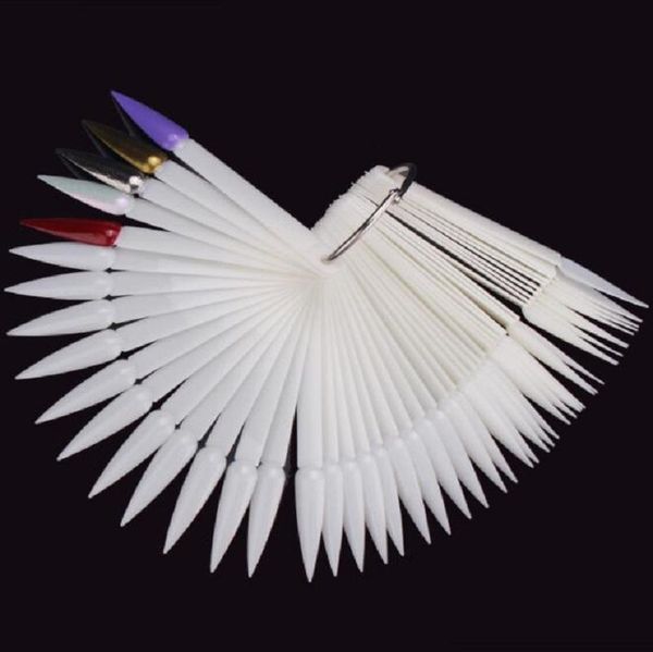 

nail art kits 50pcs sharp teeth tips stamping varnish gel color practice fake display demo card bar for manicure tools plate