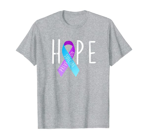 

suicide prevention shirt hope ribbon awareness men women, White;black