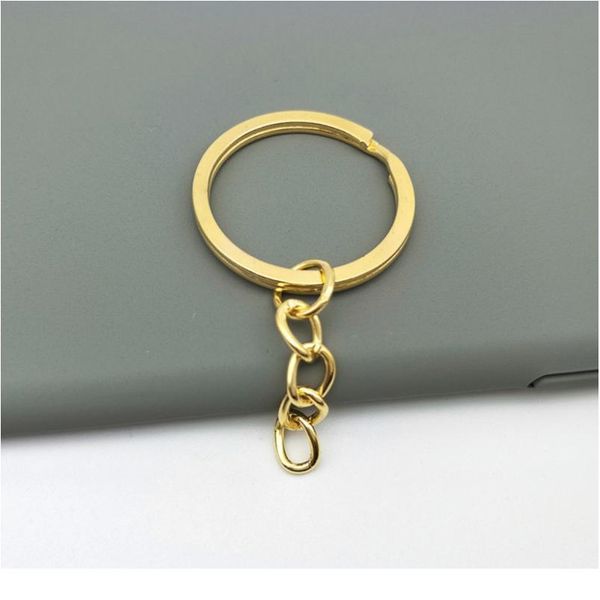 

wholesale 10pcs/lot metal key rings key chains with lobster clasps gold/rhodium color tone keyrings split rings k jllsfu