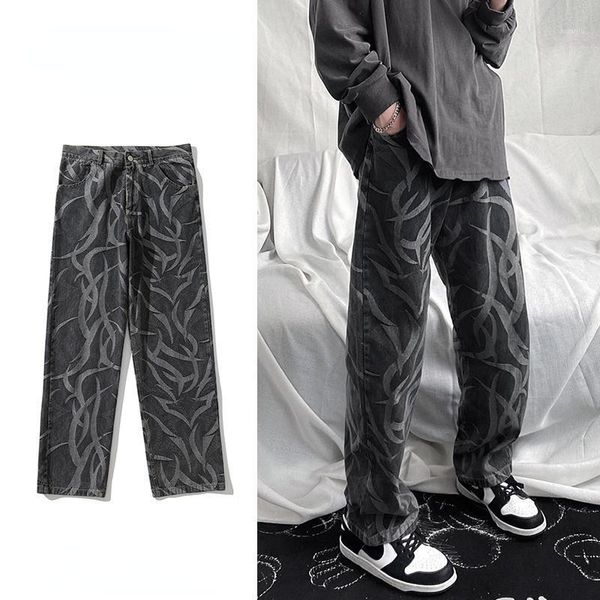 

men's jeans fashion trend four seasons main push style fried street pretty, Blue