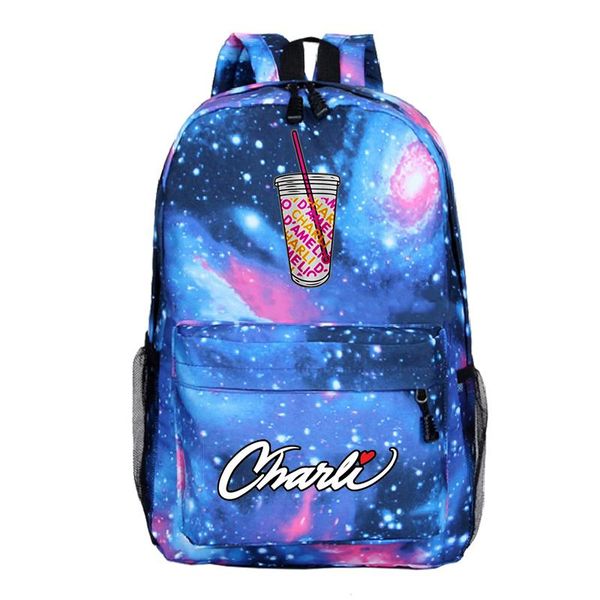 

backpack charli print pattern monster schoolbag girls boys children mochila