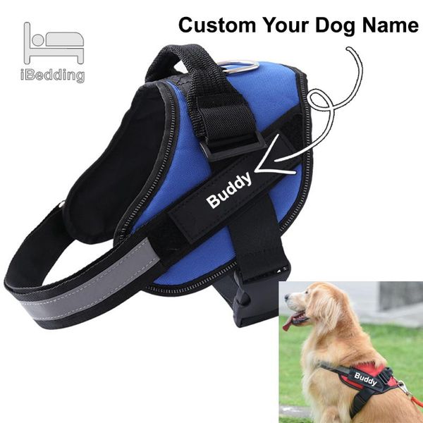 

dog collars & leashes custom harness personalized no pull reflective breathable adjustable pet for small large vest with patch