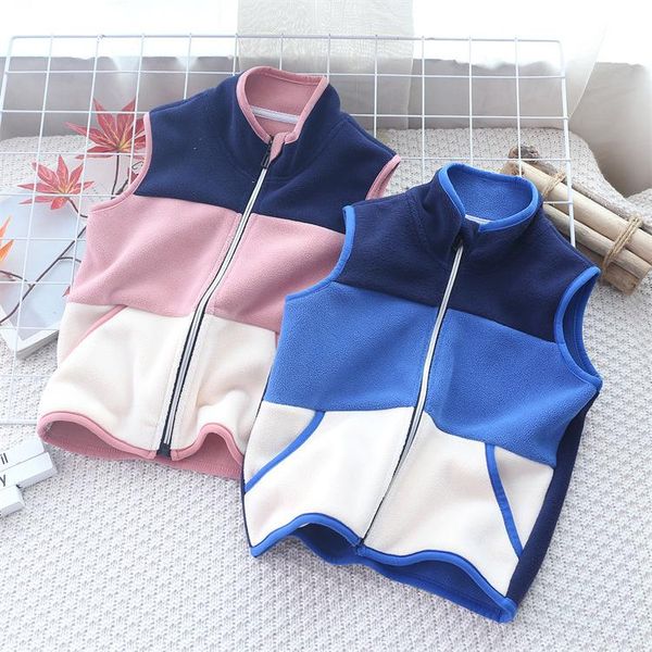 

jackets 2021 autumn children's leisure sports vest, Blue;gray