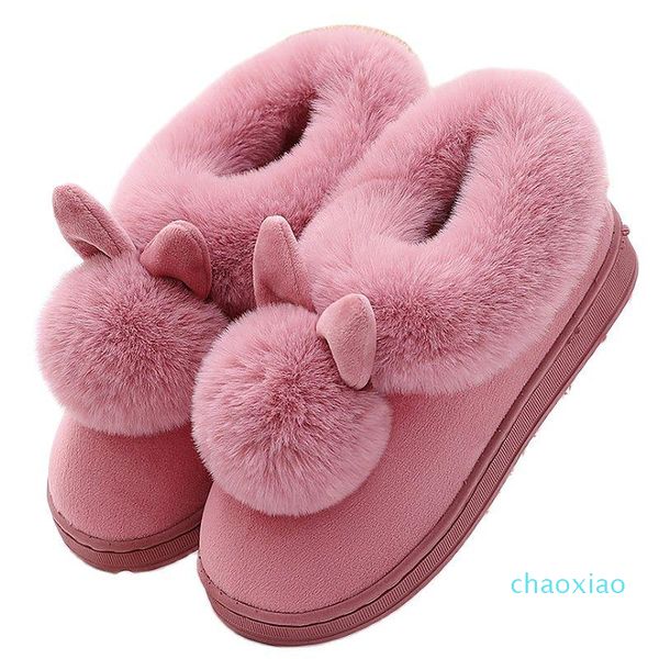 

slippers 2021 cartoon winter warm cotton shoes thick home indoor with good price high quality, Black