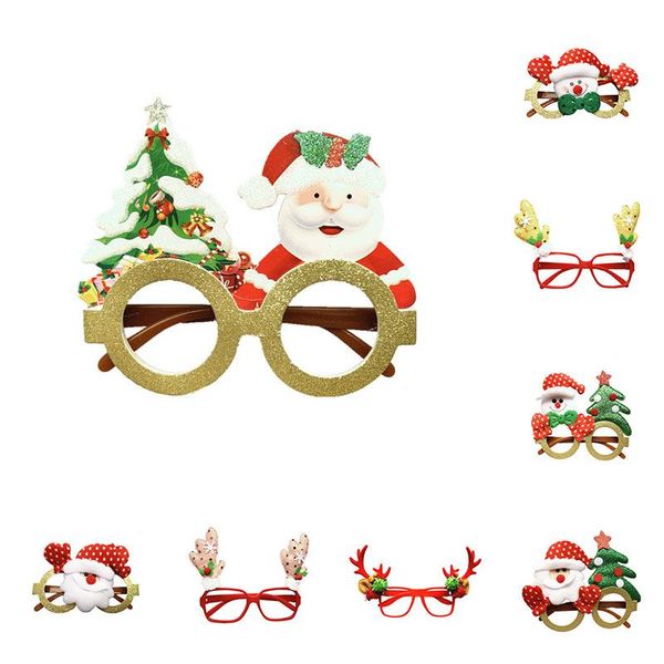 

christmas decorations 1pcs santa claus xmas tree elk glasses frame merry po prop