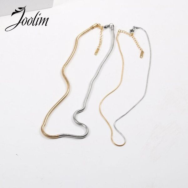 

chains joolim jewelry wholesale gold and silver gradient chain necklace waterproof