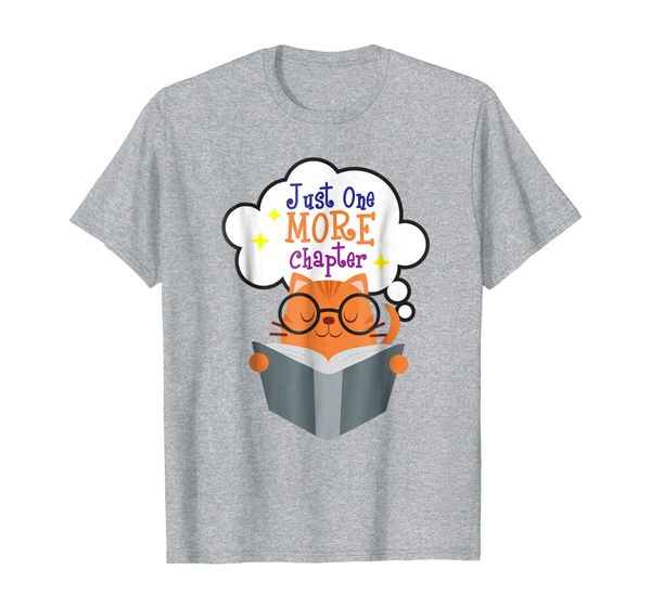 

just one more chapter book lover reading cat kittens t shirt, White;black