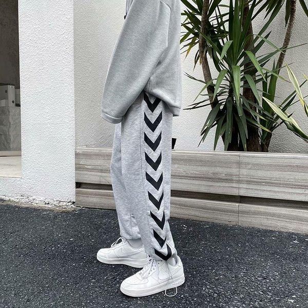 

men's pants casual jogging loose arrow s-4xl 2021, Black