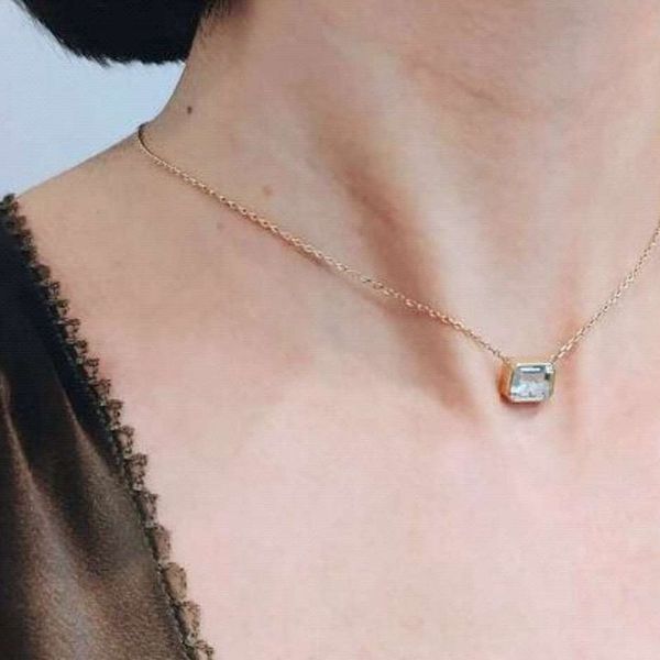 

women's niche design of titanium steel gold plated necklace, Black