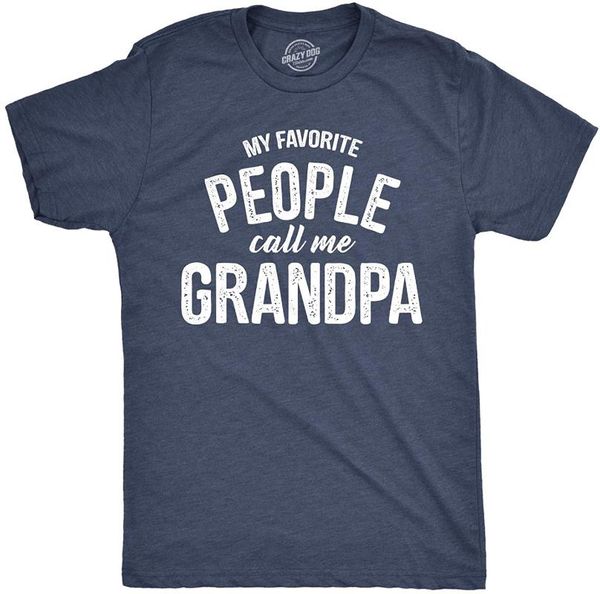 

men's t-shirts 2021 summer t-shirt my favorite people call me grandpa letter print pattern loose o-neck short-sleeved, White;black