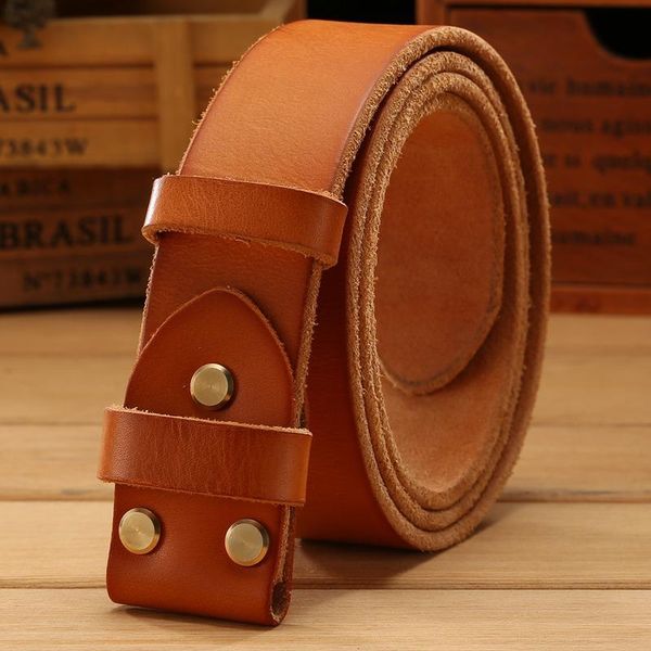 

belts belt leather without gold smooth buckle for mens luxury cowboys camel brown match 3.8 cm high quality, Black;brown