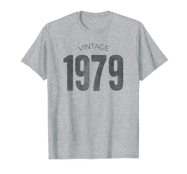 

vintage made in 1979 t-shirt 40th birthday gift, White;black