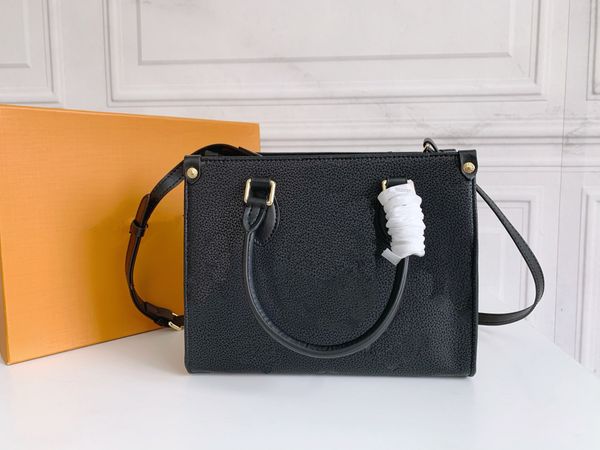 

quality luxurys high designers bags handbags women messenger handbag sac plat monograms embossing onthego small tote shoulder crossbody bag