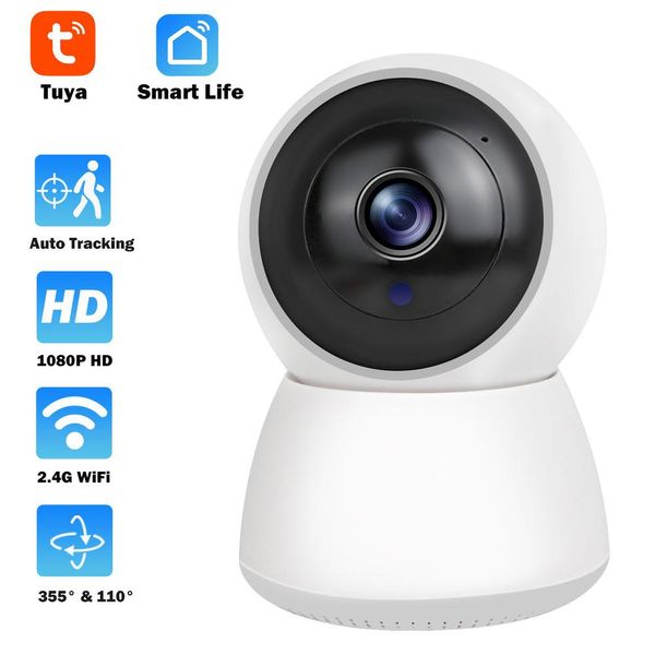 Telecamera CCTV Tuya 1080P Mini IP Camera WiFi Baby Monitor Accesso remoto interno Smart Home Security Sorveglianza Audio bidirezionale P2P