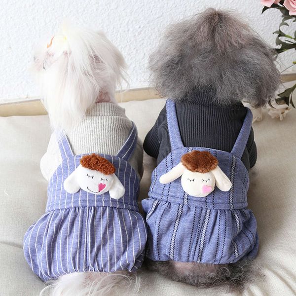 

ysgj2020 autumn and winter new sheep stripe strap four legged clothing dog clothing pet autumn and winter clothing