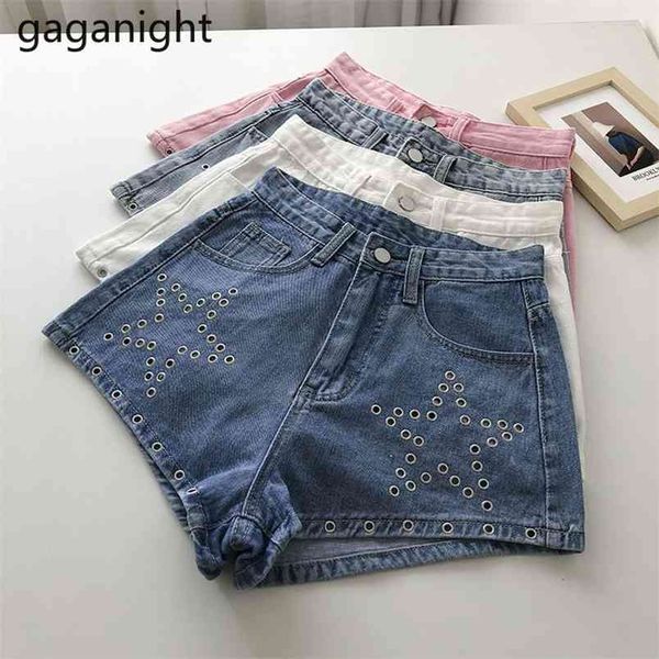 

arrival summer women denim shorts fashion sequined high waisted jeans woman pants s-l 210601, Blue