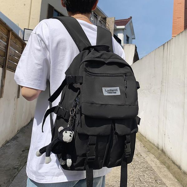 

backpack hocodo multi-pocket women anti-theft nylon female lapschool bag high capacity travel shoulder