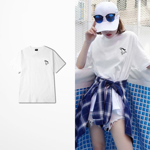 

2021 new fashion shirt man biggest sharks the skull pirates print harajuku t-shirt men skateboard casual wear tee 45in, Black