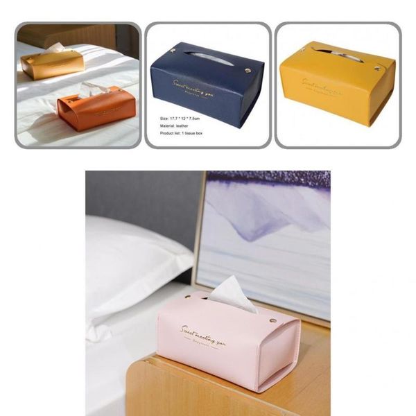 

tissue boxes & napkins reusable compatible vanity toilet paper dispenser box faux leather holder excellent workmanship for office