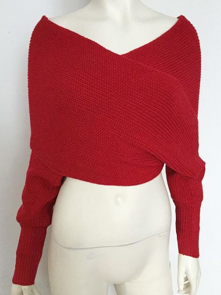 

women's sweaters 2021 autumn and winter basic women computer knitted v-neck pullovers criss-cross solid female, White;black